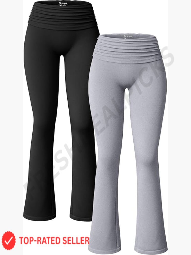 2 Piece Flared Pants Set Ribbed High Waist Wide Leg Casual Lounge Set